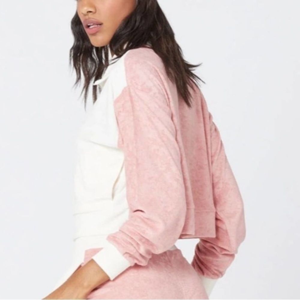 L*Space Best Life Pullover Medium Pink/Cream Medium